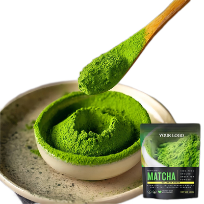 Polvere del tè di Matcha di verde dell'etichetta privata 100g per il ristorante