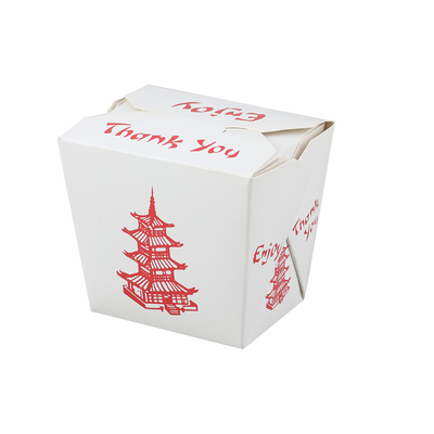 Scatola di carta dura da portar via Tray Kraft Food Noodle Box di rettangolo eliminabile