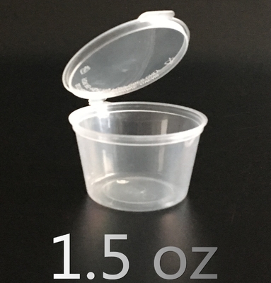 tazza eliminabile della salsa della plastica delle stoviglie del contenitore di alimento di 50ml 2oz con i coperchi