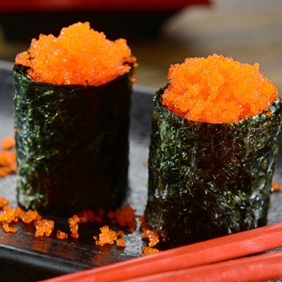 Mormora congelata uova del pesce volante dei sushi uovo di pesce del pesce della mormora di Masago Tobiko