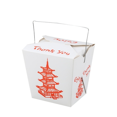 Scatola di carta dura da portar via Tray Kraft Food Noodle Box di rettangolo eliminabile