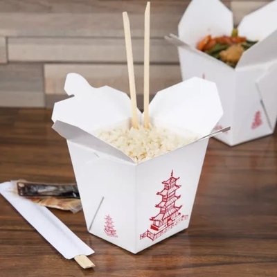 Scatola di carta dura da portar via Tray Kraft Food Noodle Box di rettangolo eliminabile