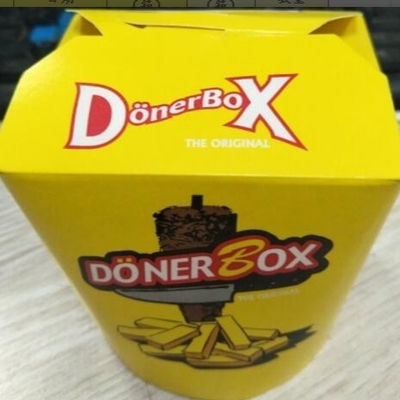 Scatola di carta dura da portar via Tray Kraft Food Noodle Box di rettangolo eliminabile