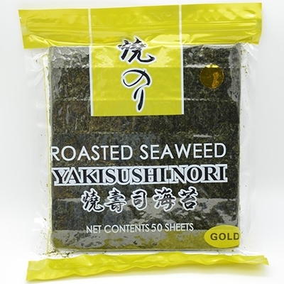 Yaki arrostito dorato Nori Seaweed Crispy 50 Nori Algae Sheets