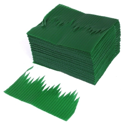 decorazione servente degli strumenti dell'alimento verde della foglia di 7.5cm foglia di plastica dei sushi