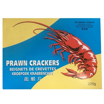 i cracker cinesi del gamberetto 200g hanno colorato il chip del gamberetto colorato spuntino bianco rosso