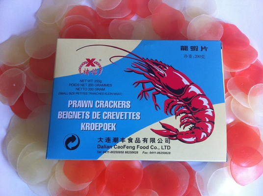 i cracker cinesi del gamberetto 200g hanno colorato il chip del gamberetto colorato spuntino bianco rosso