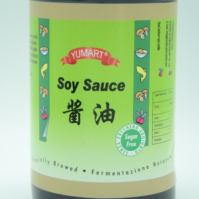 La soia naturale della bottiglia di vetro della salsa di soia di stile giapponese del supermercato 500ml ha fatto